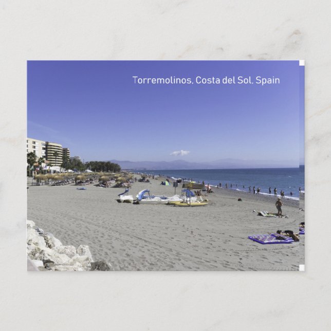 Carte Postale Plage de Torremolinos, Costa del Sol, Espagne (Devant)