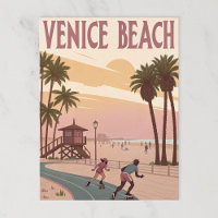 Plage de Venice Skaters en Retro