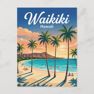Carte Postale Plage de Waikiki États-Unis