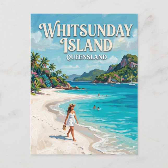 Carte Postale Plage de Whitehaven Australie (Devant)