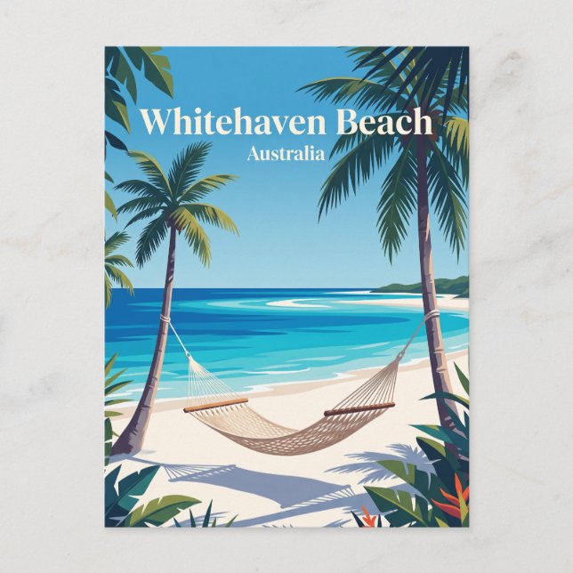 Carte Postale Plage de Whitehaven Australie (Devant)
