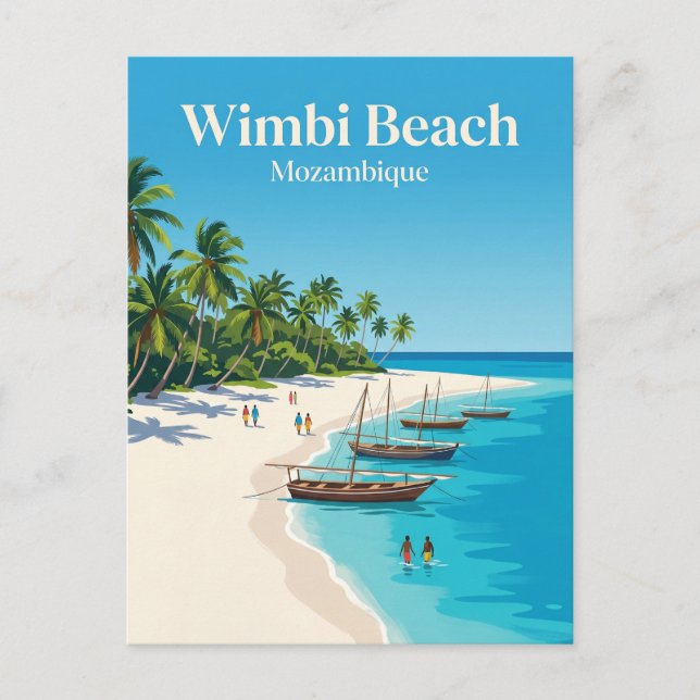 Carte Postale Plage de Wimbi Mozambique (Devant)