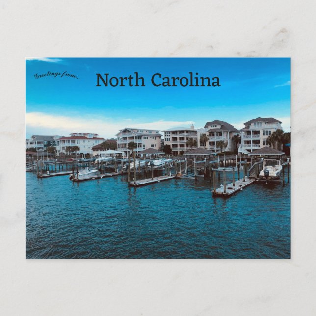 Carte Postale Plage de Wrightsville Beach Caroline du Nord (Devant)