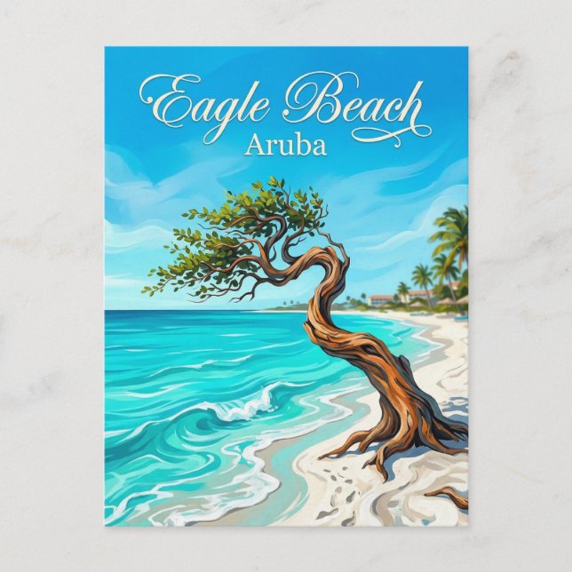 Carte Postale Plage d'Eagle Aruba (Devant)