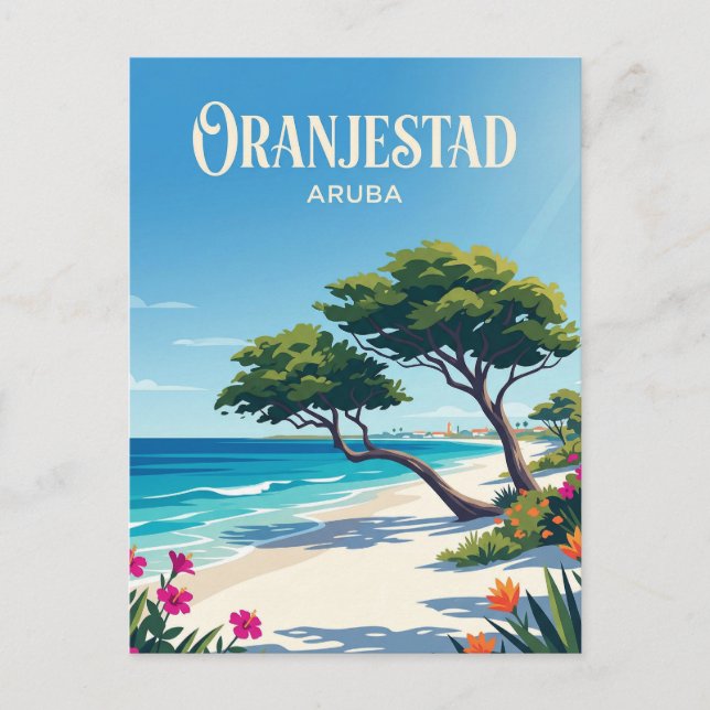 Carte Postale Plage d'Eagle Aruba (Devant)