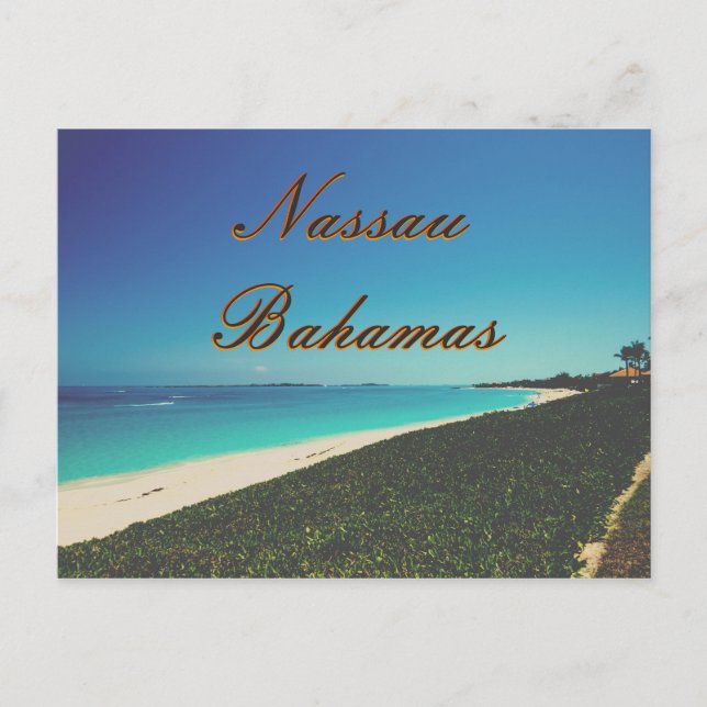 Carte Postale Plage d'eau turquoise (Devant)