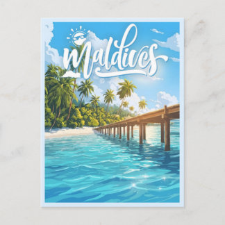 Carte Postale Plage des Maldives
