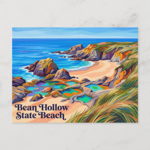 Carte Postale Plage d'État de Bean Hollow Californie