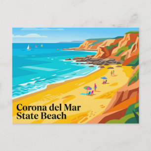 Carte Postale Plage d'État de Corona del Mar Californie