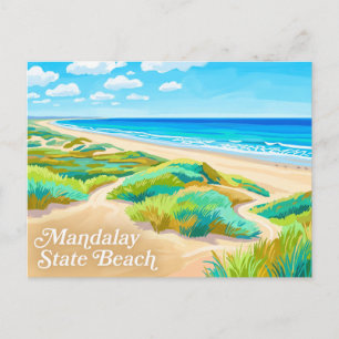 Carte Postale Plage d'État de Mandalay Californie