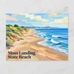 Carte Postale Plage d'État de Moss Landing Californie