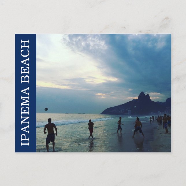 Carte Postale plage d'ipanema football (Devant)