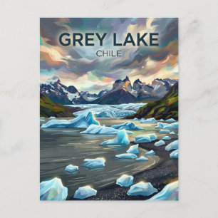 Carte Postale Plage du lac Grey Chili