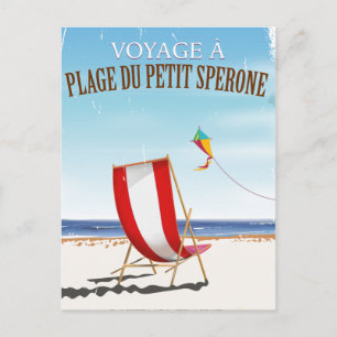Carte Postale Plage du Petit Sperone, France poster vintage