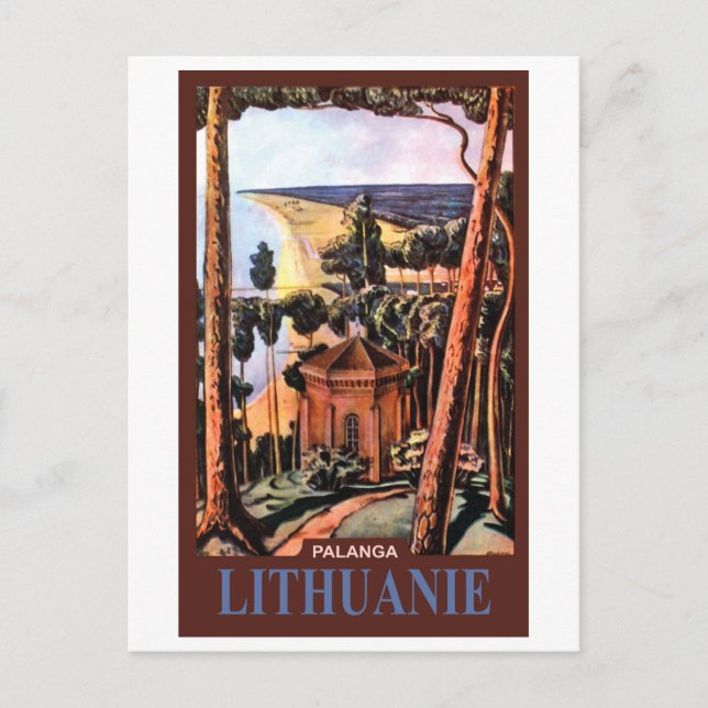 Carte Postale Plage en Palanga ville, Lituanie (Devant)