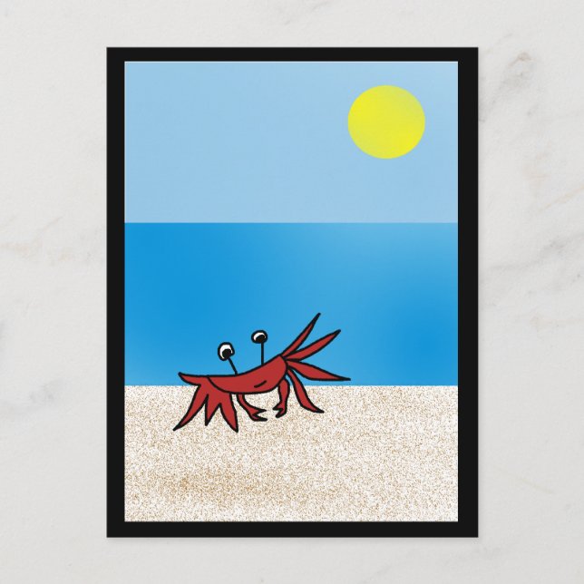 Carte Postale plage estivale (Devant)