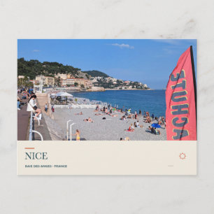 Carte Postale Plage et Baie des Anges à Nice