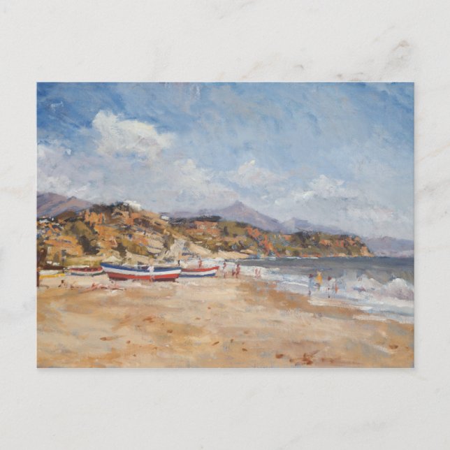 Carte Postale Plage et montagnes Nerja 2001 (Devant)