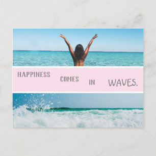 Carte Postale plage été vagues ambiance tropicale