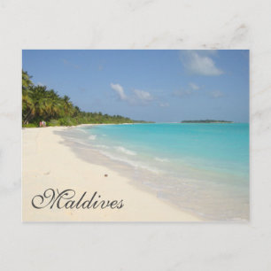 Carte Postale Plage exotique de l'île tropicale Maldives