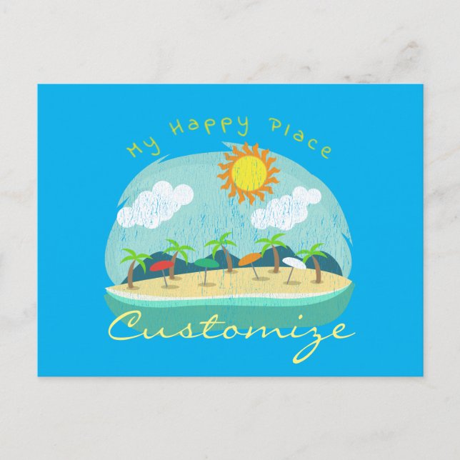 Carte Postale Plage Happy Place Thunder_Cove (Devant)