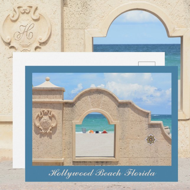 Carte Postale Plage Hollywood Floride Broadwalk Photographique (Créateur téléchargé)