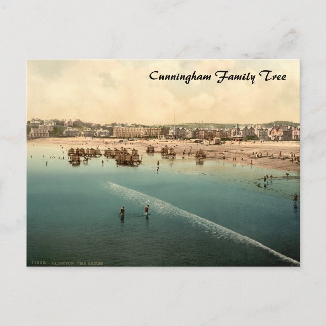 Carte Postale Plage II, Paignton, Devon, Angleterre (Devant)