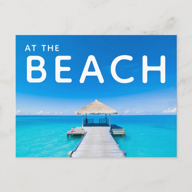 Carte Postale Plage Paradise | Station tropicale, Maldives (Devant)