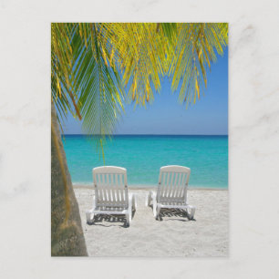 Carte Postale Plage paradisiaque tropicale dans les Caraïbes