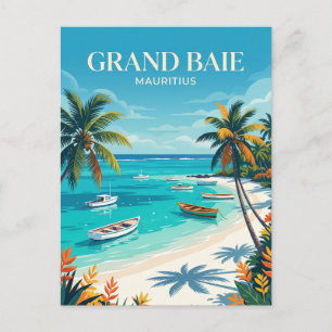 Carte Postale Plage publique de Grand Baie Maurice