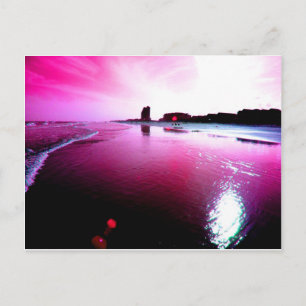 Carte Postale Plage rose