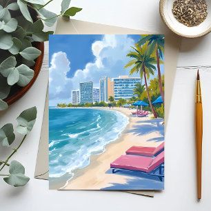 Carte Postale Plage Sud de Miami Floride