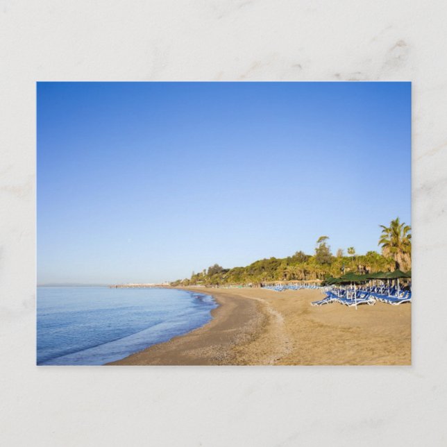 Carte Postale Plage sur la Costa del Sol à Marbella (Devant)