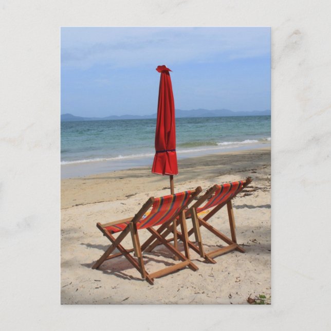 Carte Postale Plage tropicale (Devant)