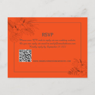 Carte Postale Plage tropicale Boho Mariage d'été RSVP