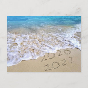 Carte Postale Plage tropicale du Nouvel An 2027