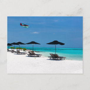 Carte Postale Plage tropicale idyllique aux Maldives