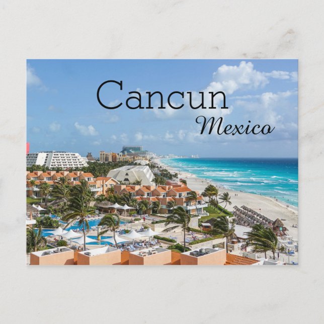 Carte Postale Plage tropicale vacances Cancun Mexique (Devant)