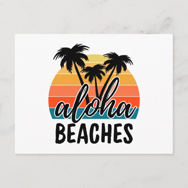 Carte Postale Plages Aloha (Devant)