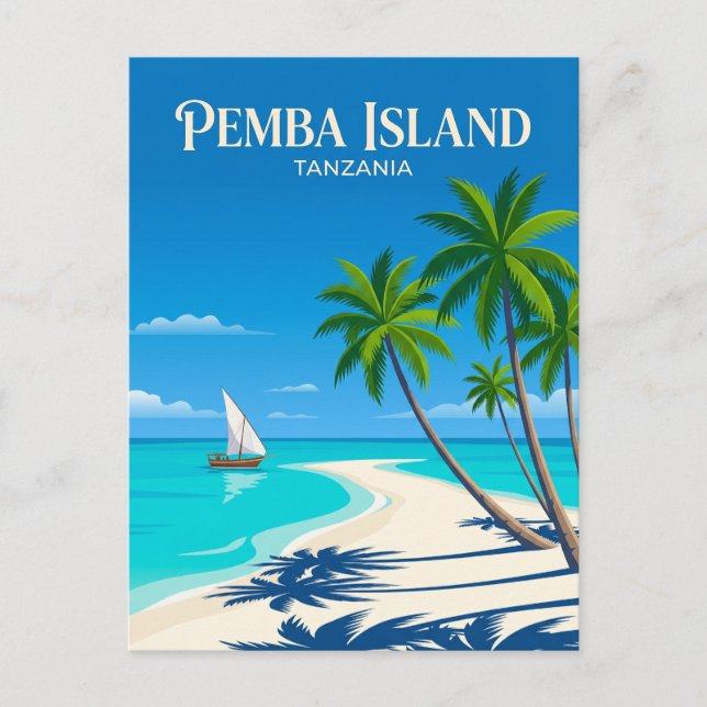 Carte Postale Plages de l'île de Pemba Tanzanie (Devant)