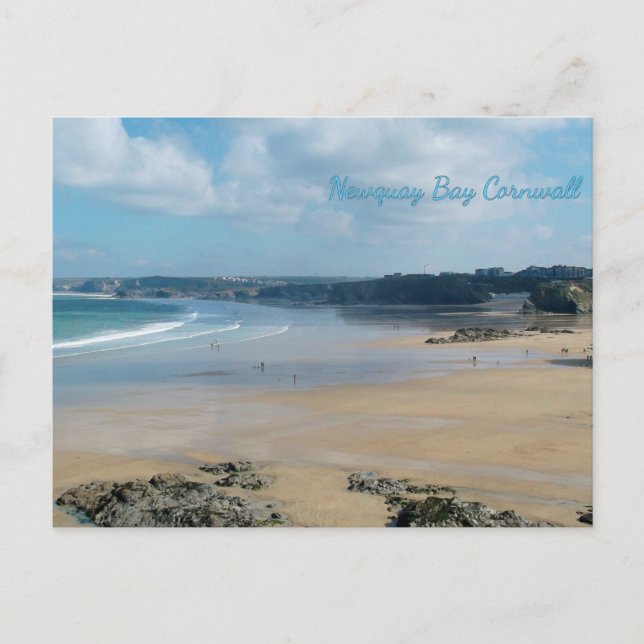 Carte Postale Plages de Newquay Bay Cornwall Angleterre (Devant)