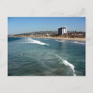 Carte Postale Plages du Pacifique Vagues Surfers Sand San Diego