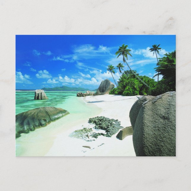 Carte Postale Plages tropicales | L'île de La Digue (Devant)