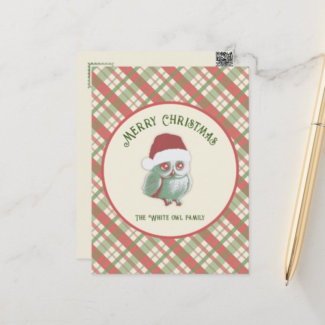 Carte Postale Plaid de Noël intemporel (Devant/Arrière en situation)