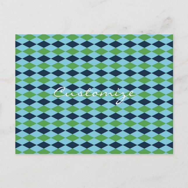 Carte Postale Plaid diamant Rockabily Thunder_Cove (Devant)