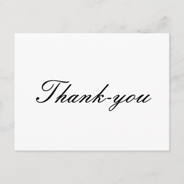 Carte Postale plain Thank-you postcards (Devant)