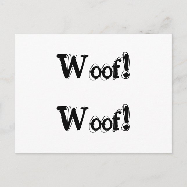 Carte Postale Plainte d'aboiement de chien (Devant)