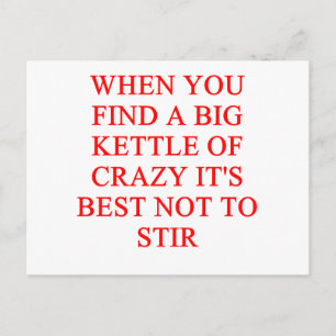 Carte Postale plaisanterie folle d'insne