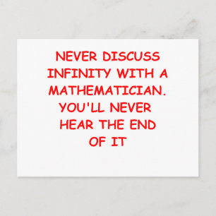 Carte Postale plaisanterie mathématique
