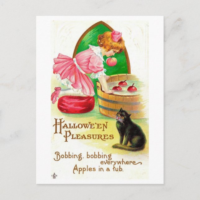 Carte Postale Plaisir d'Halloween, Vintage (Devant)